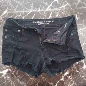 American Eagle Outfitters Black Jean Short, STRETCH, Girls 6, Size 30W.